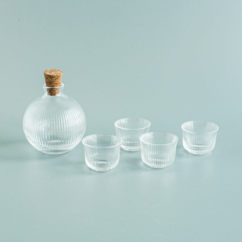 STRIPE Sake Carafe Set*Defect*