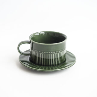 HOSHI Cup with Saucer (Green)